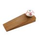 Red Floral Crackle Wooden Door Stopper